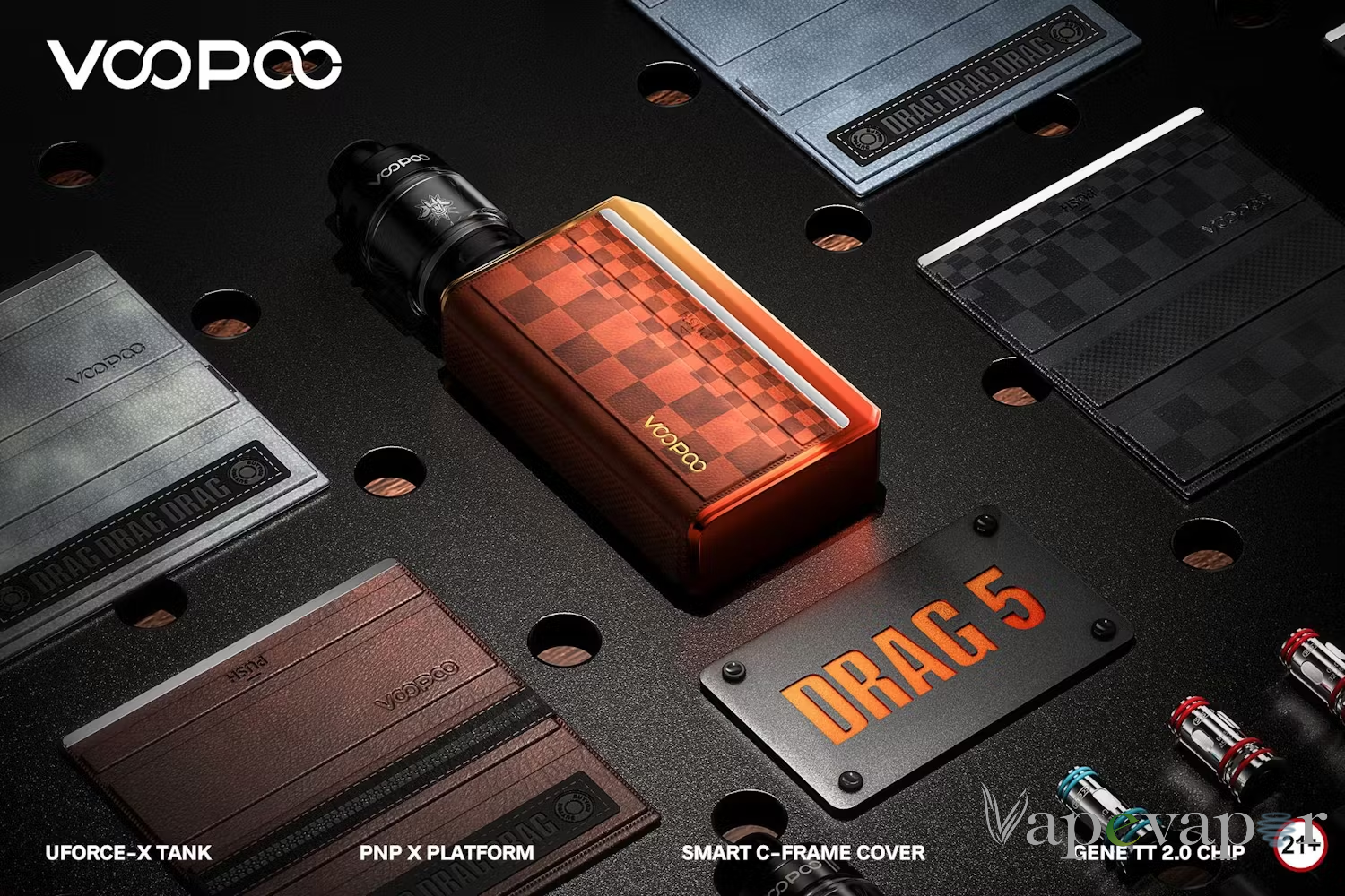 VOOPOO DRAG 5 双重新品发布——首款177W功率盒搭配全新UFORCE-X雾化器（PnP X）